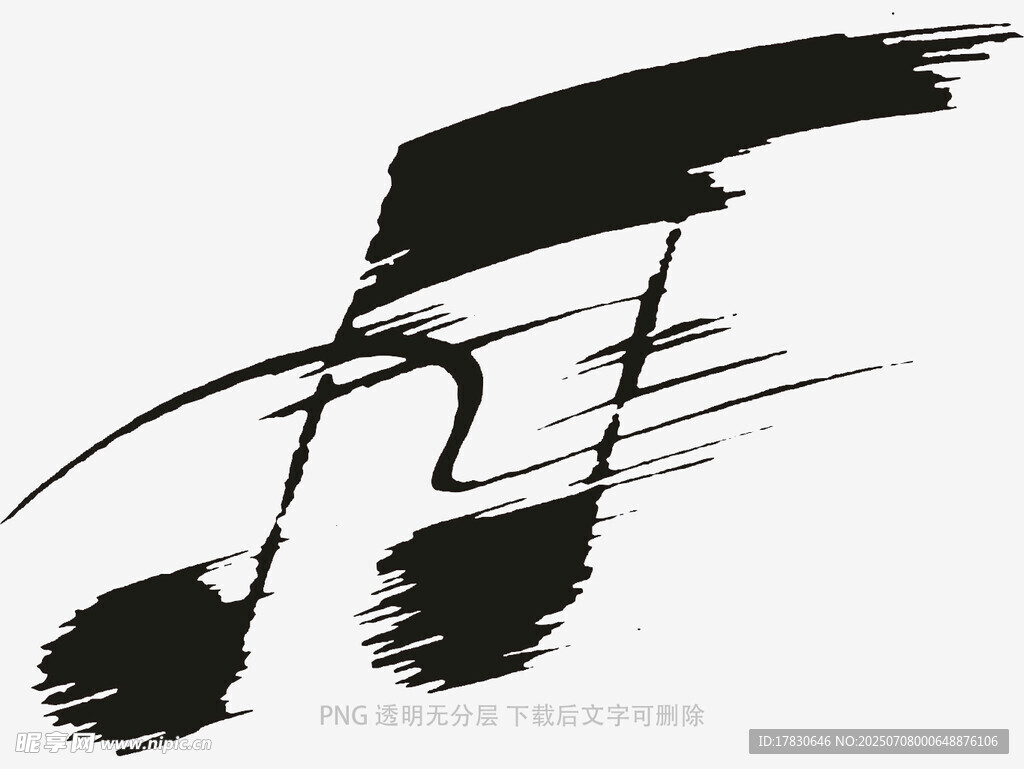 抽象笔触音符艺术图案