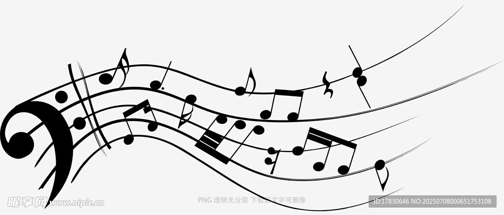 动感音乐音符飞舞画面
