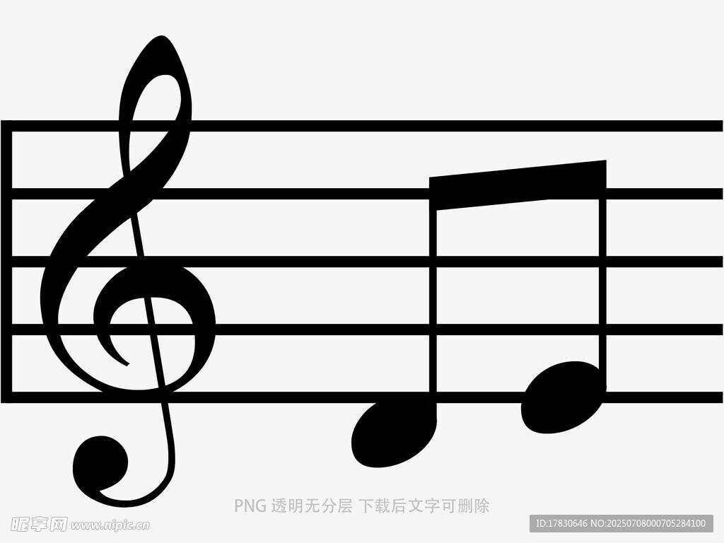 五线谱上的音乐符号