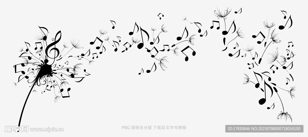 蒲公英与音符的梦幻组合
