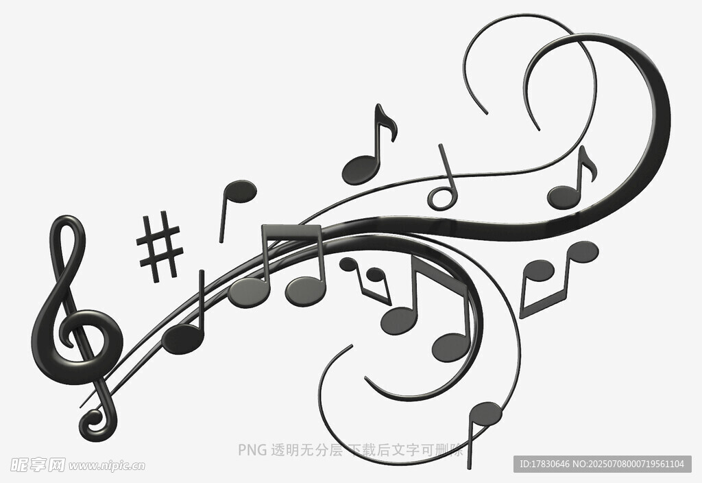 抽象音乐符号艺术图案