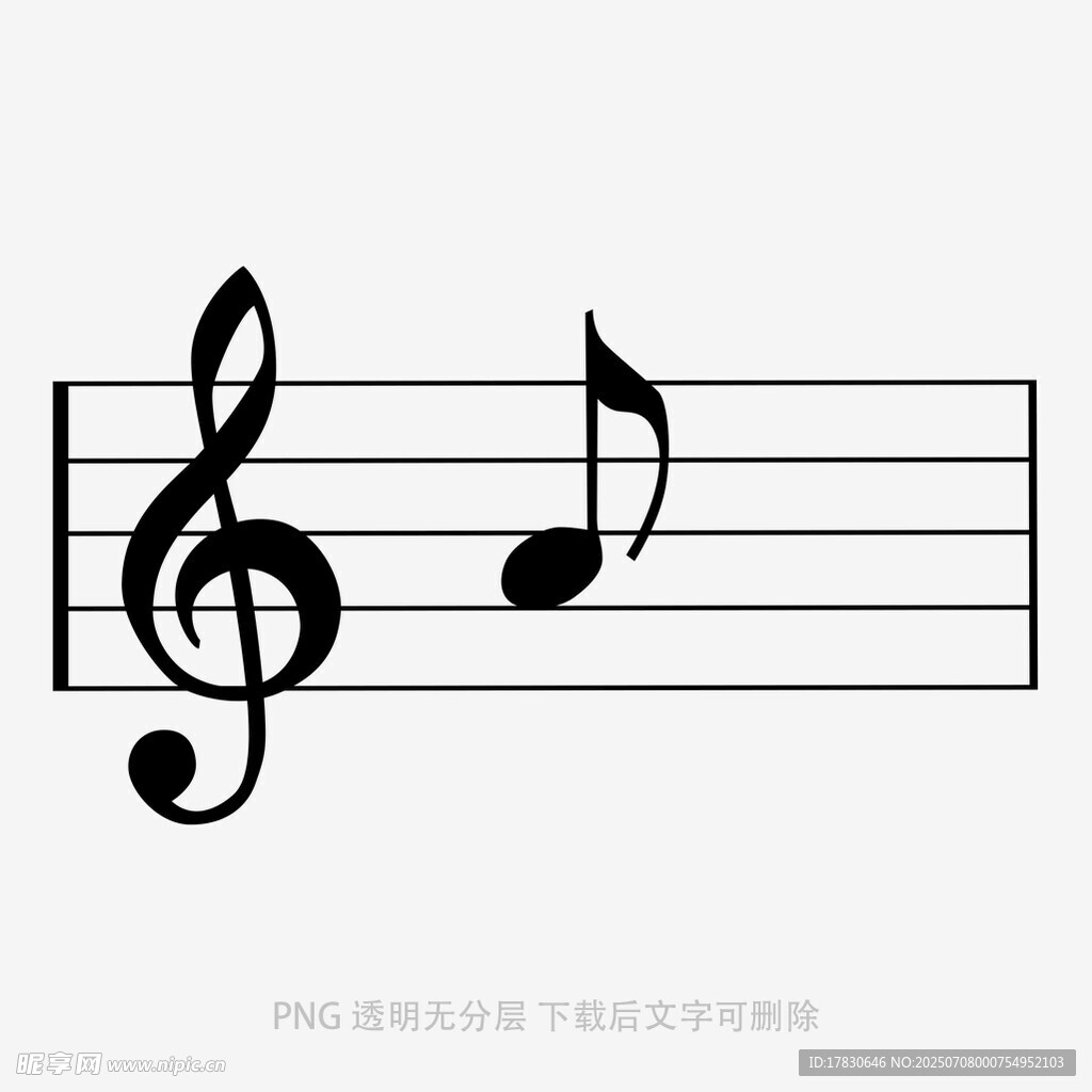 五线谱上的音乐符号