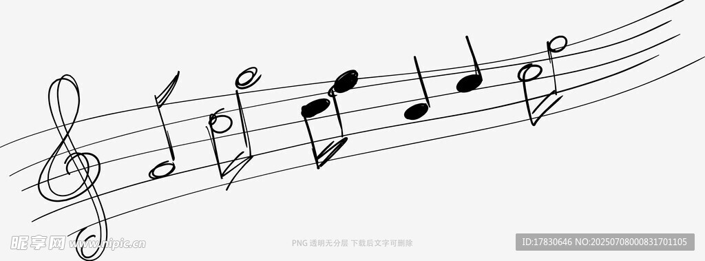 五线谱上的音乐符号