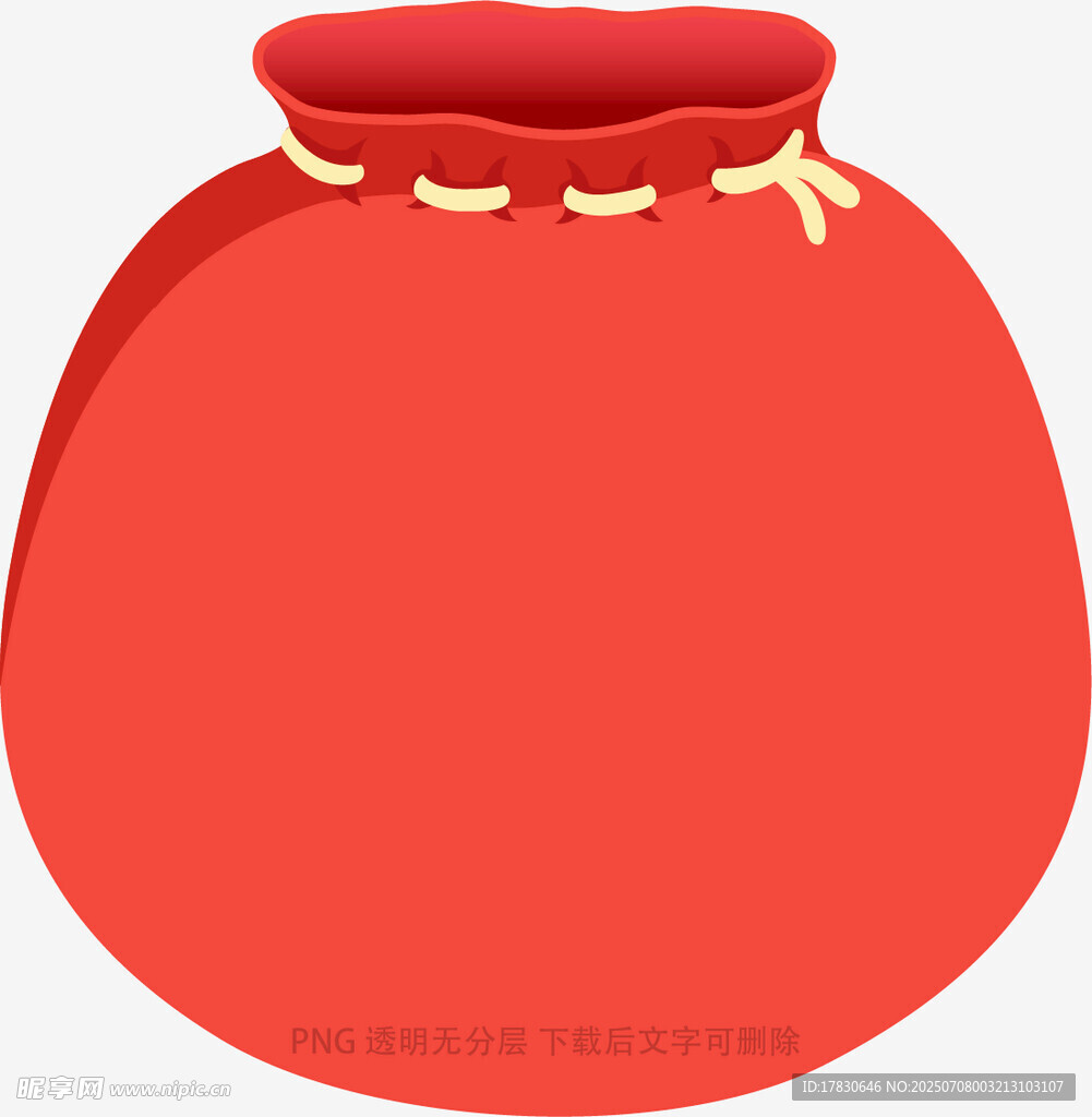 红色福袋插画