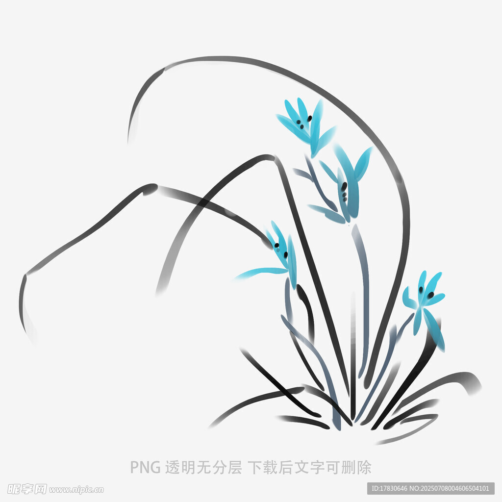 兰花设计图__PSD分层素材_PSD分层素材_设计图库_昵图网