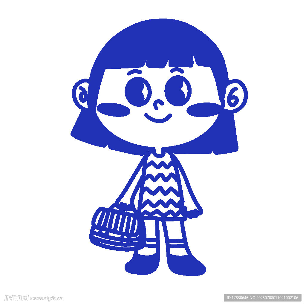 提篮小女孩插画