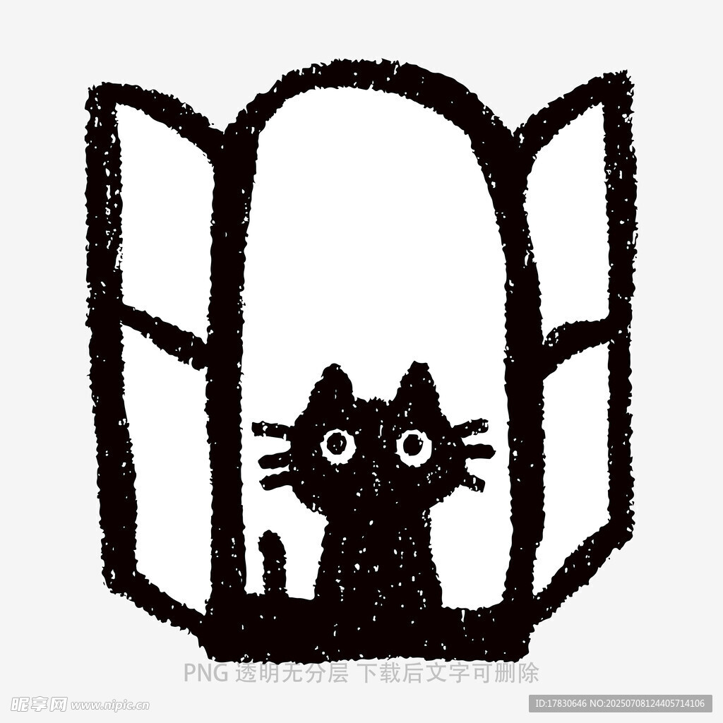 窗边猫咪剪影