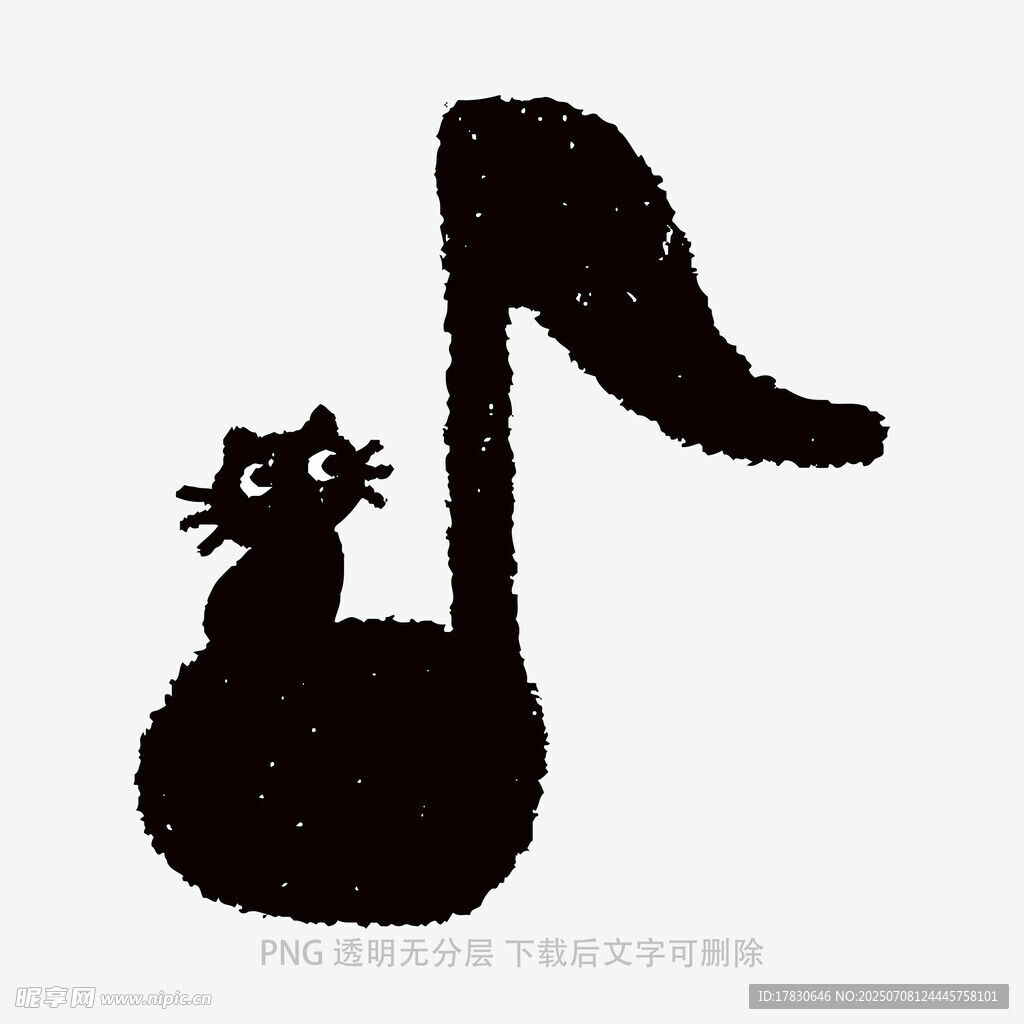猫咪与音符的可爱组合