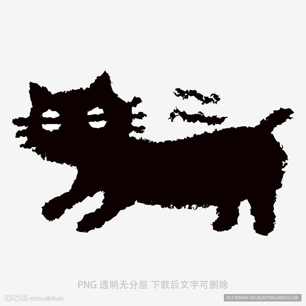 奔跑的黑猫