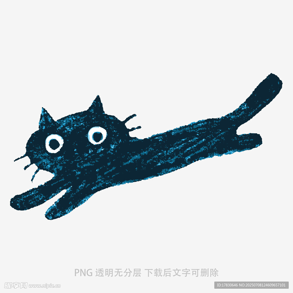跳跃的黑猫