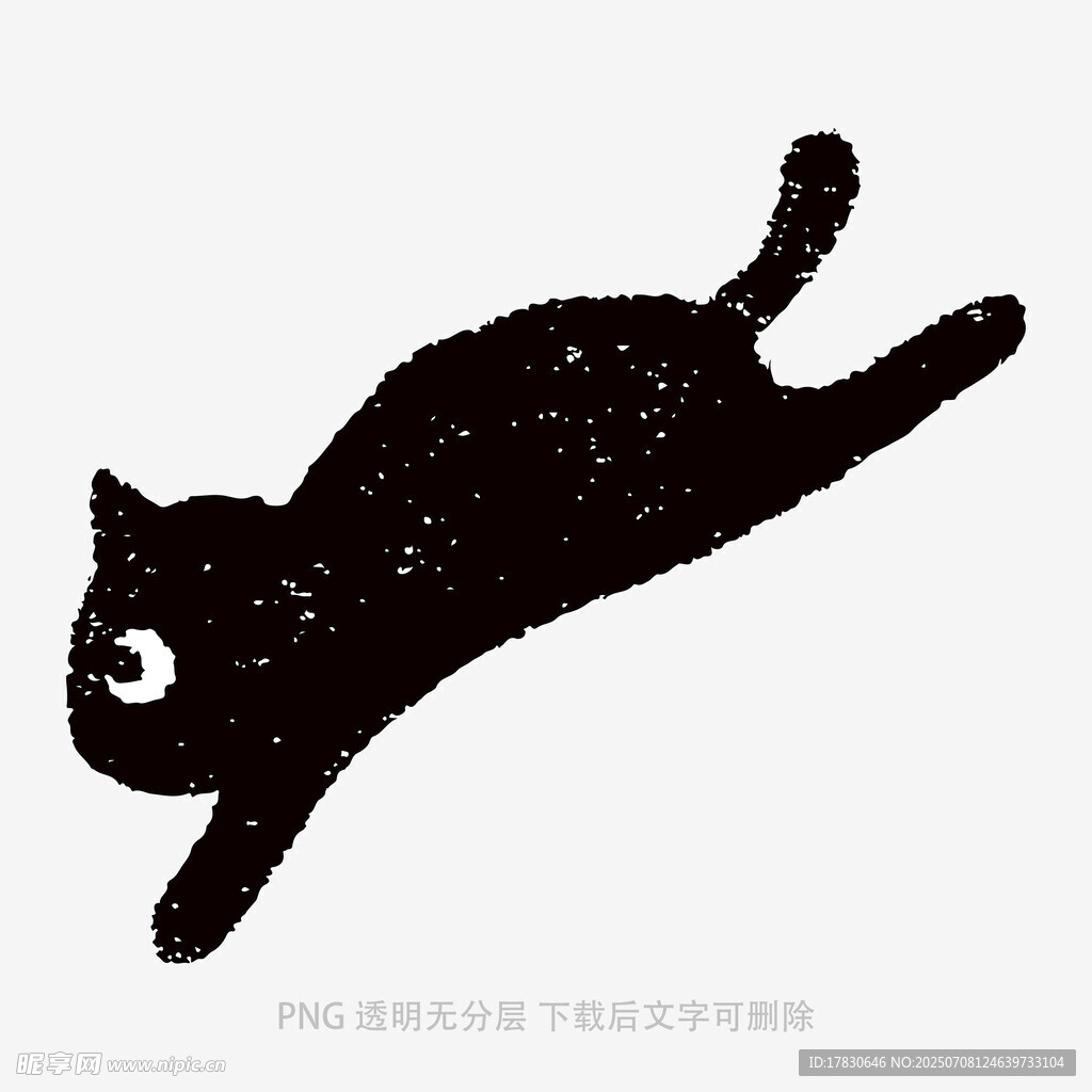 跳跃的黑猫