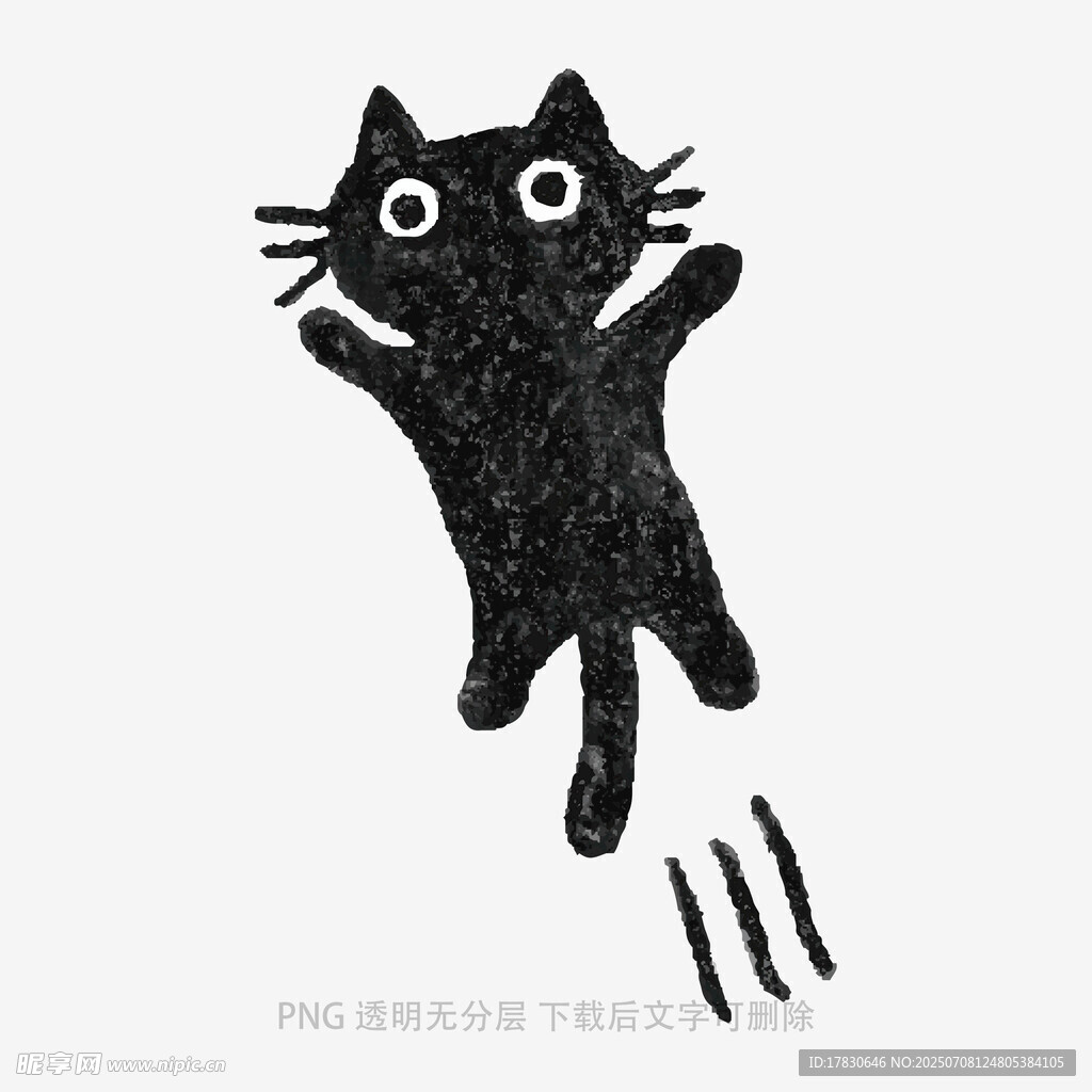 跳跃的黑猫