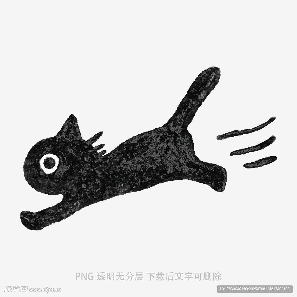 奔跑的黑猫