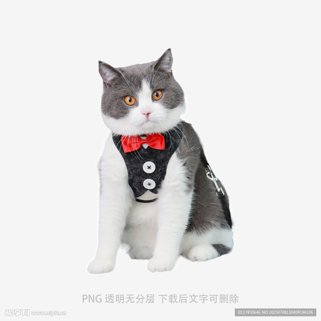 穿礼服戴领结的可爱猫咪