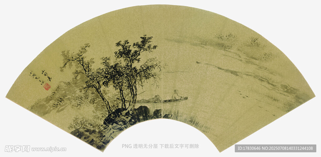 古典山水扇面画
