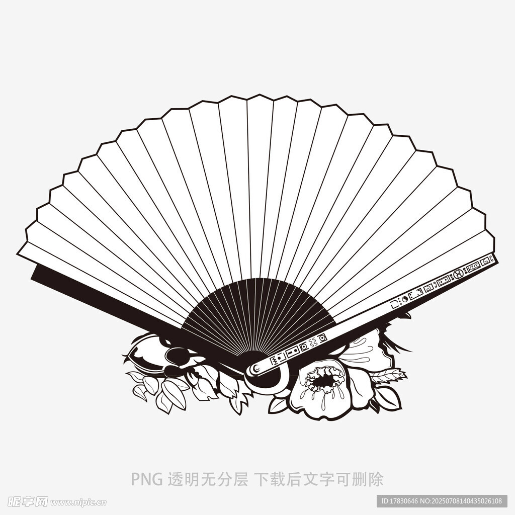 古典折扇图案设计元素