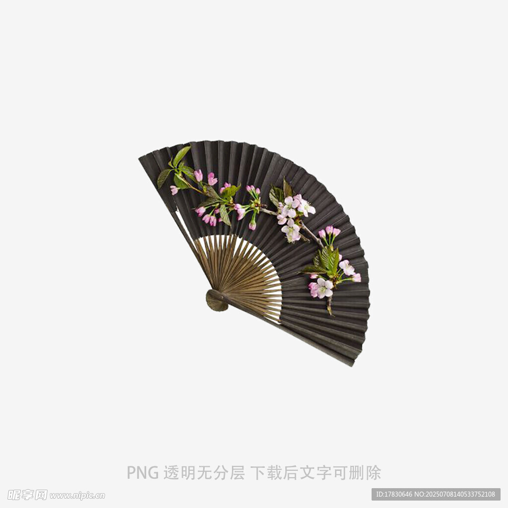 古风花卉折扇