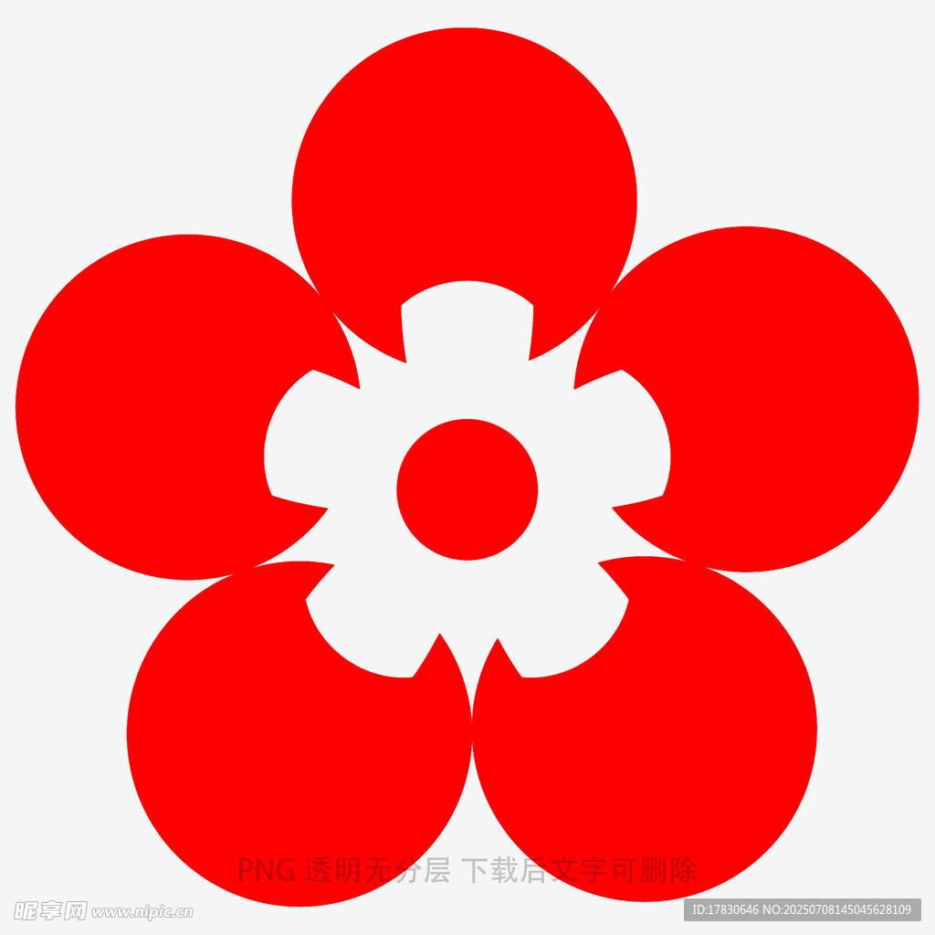红色花朵图案