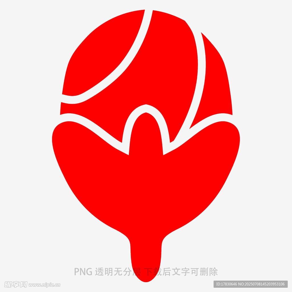 红色棉花图标设计