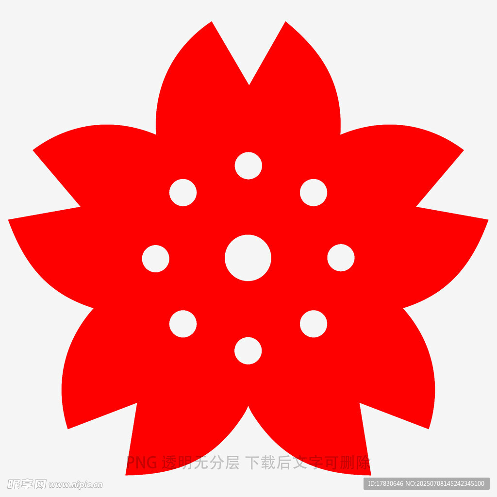 红色花朵图案