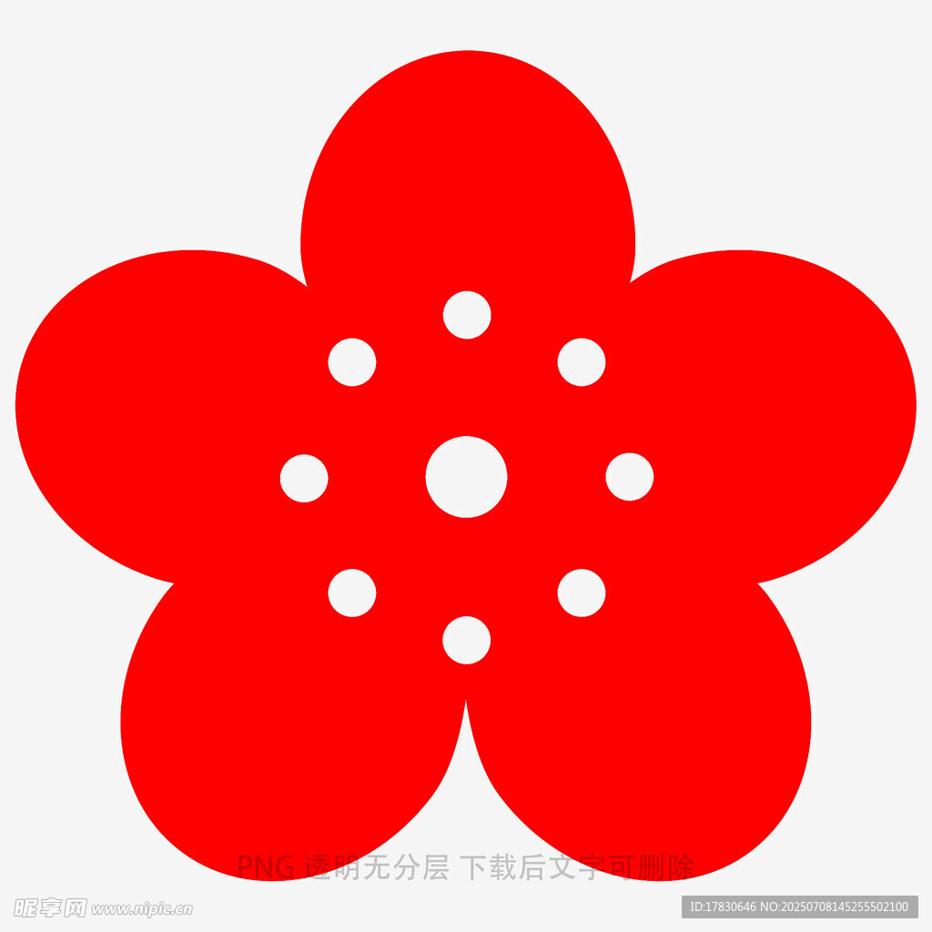 红色花朵图案