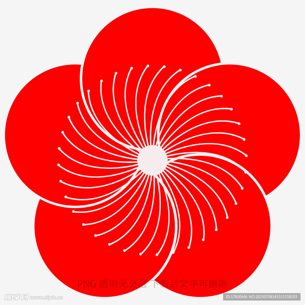 红色花朵图案
