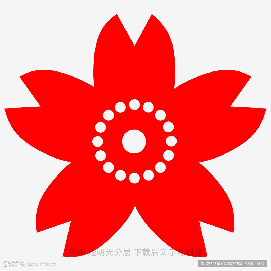 红色花朵图案