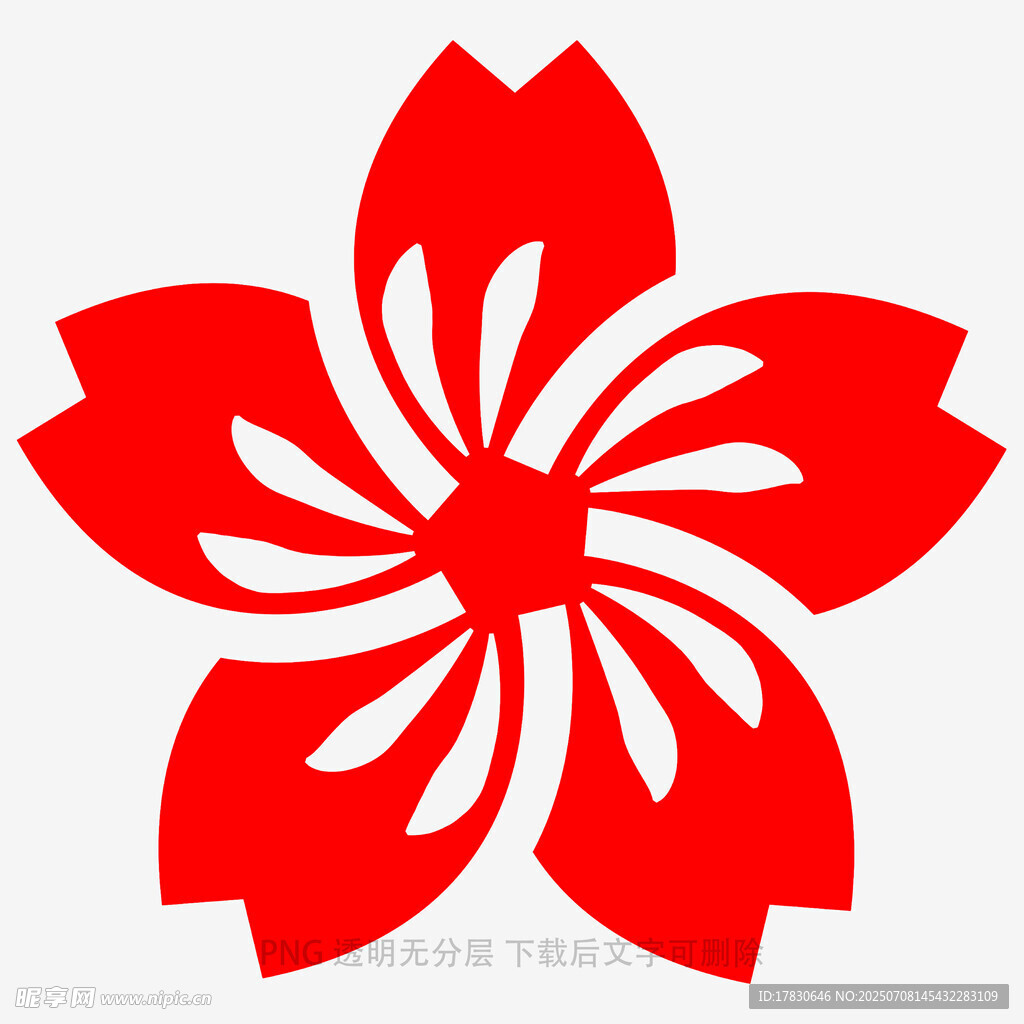 红色花朵图案