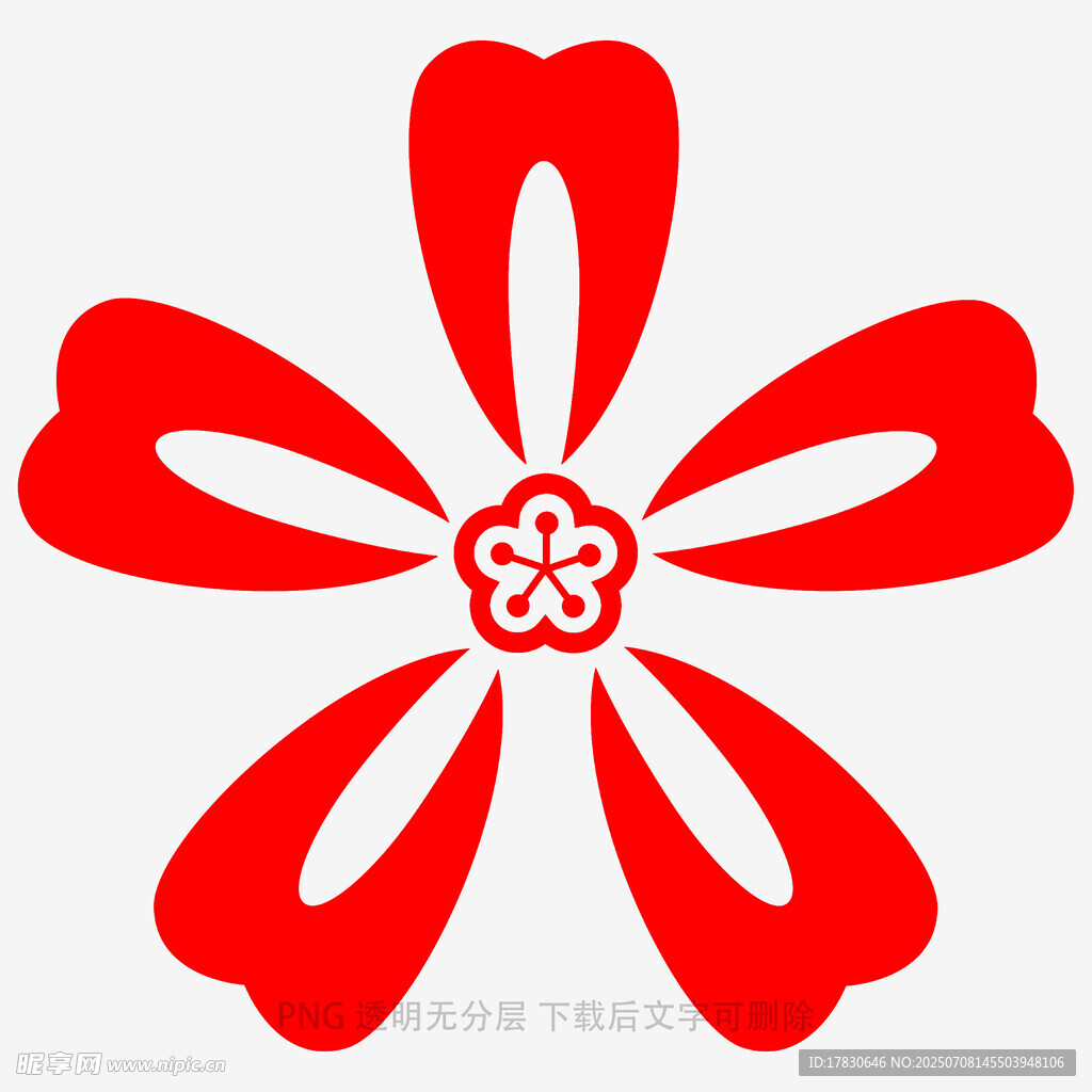 红色花朵图案设计
