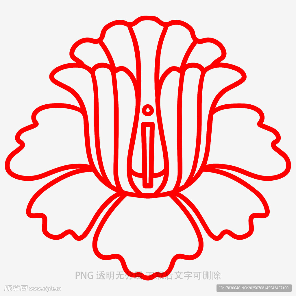 红色花朵图案