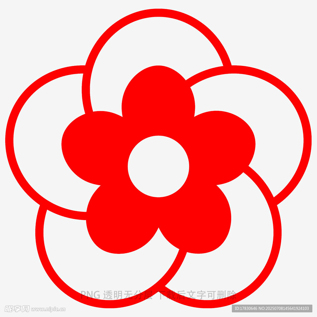 红色花朵图标