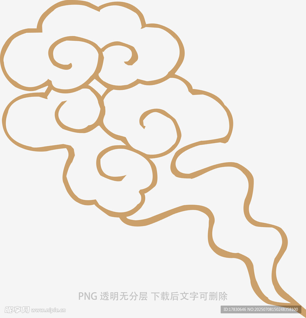 中式金色云纹图案