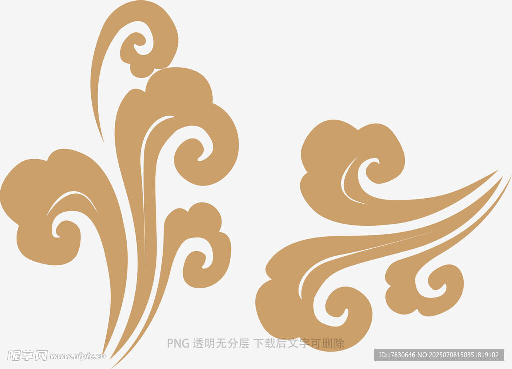 金色花纹图案设计元素