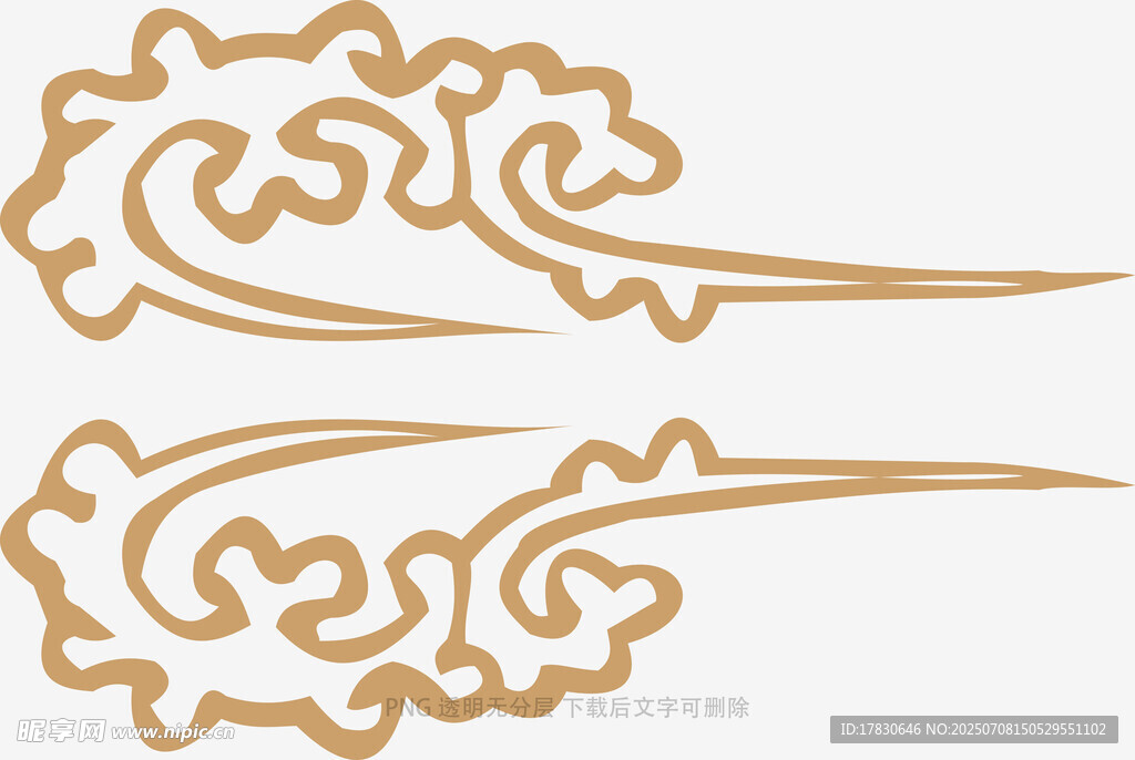 中式古典云纹图案设计