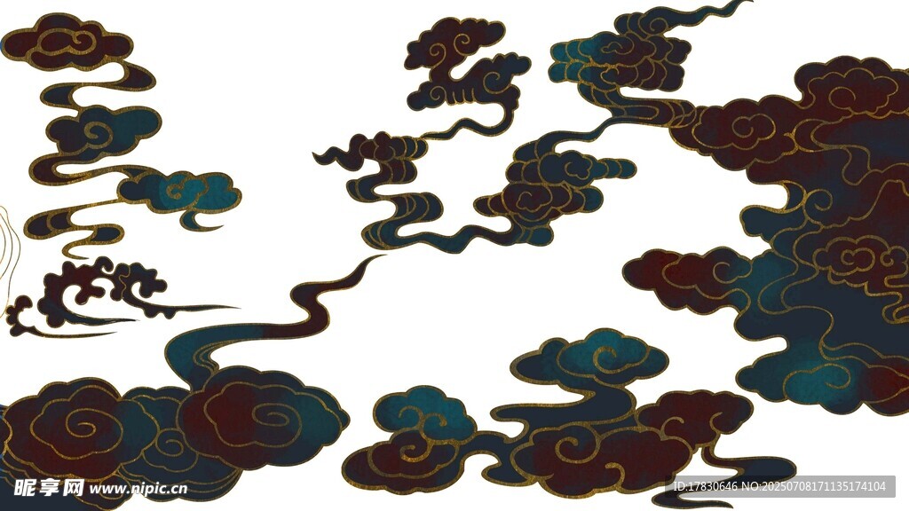 中式古典藤蔓花纹图案