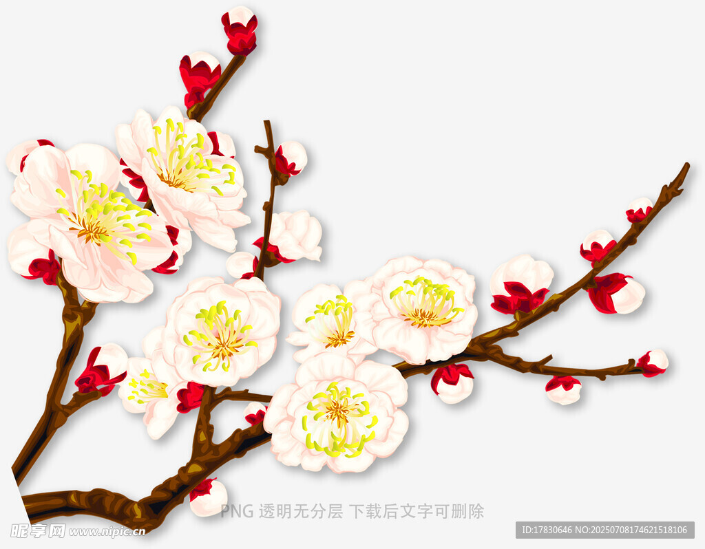 手工立体梅花枝装饰摆件