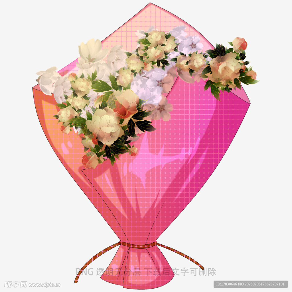 粉色系精美花束