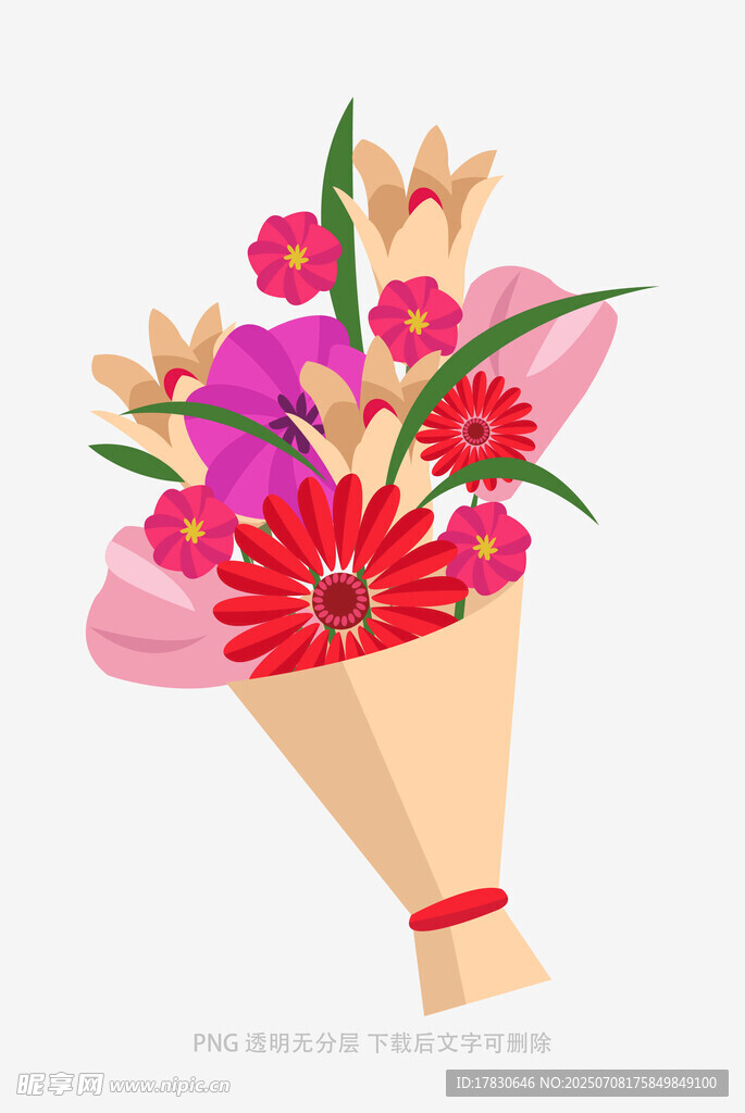 缤纷花束插画