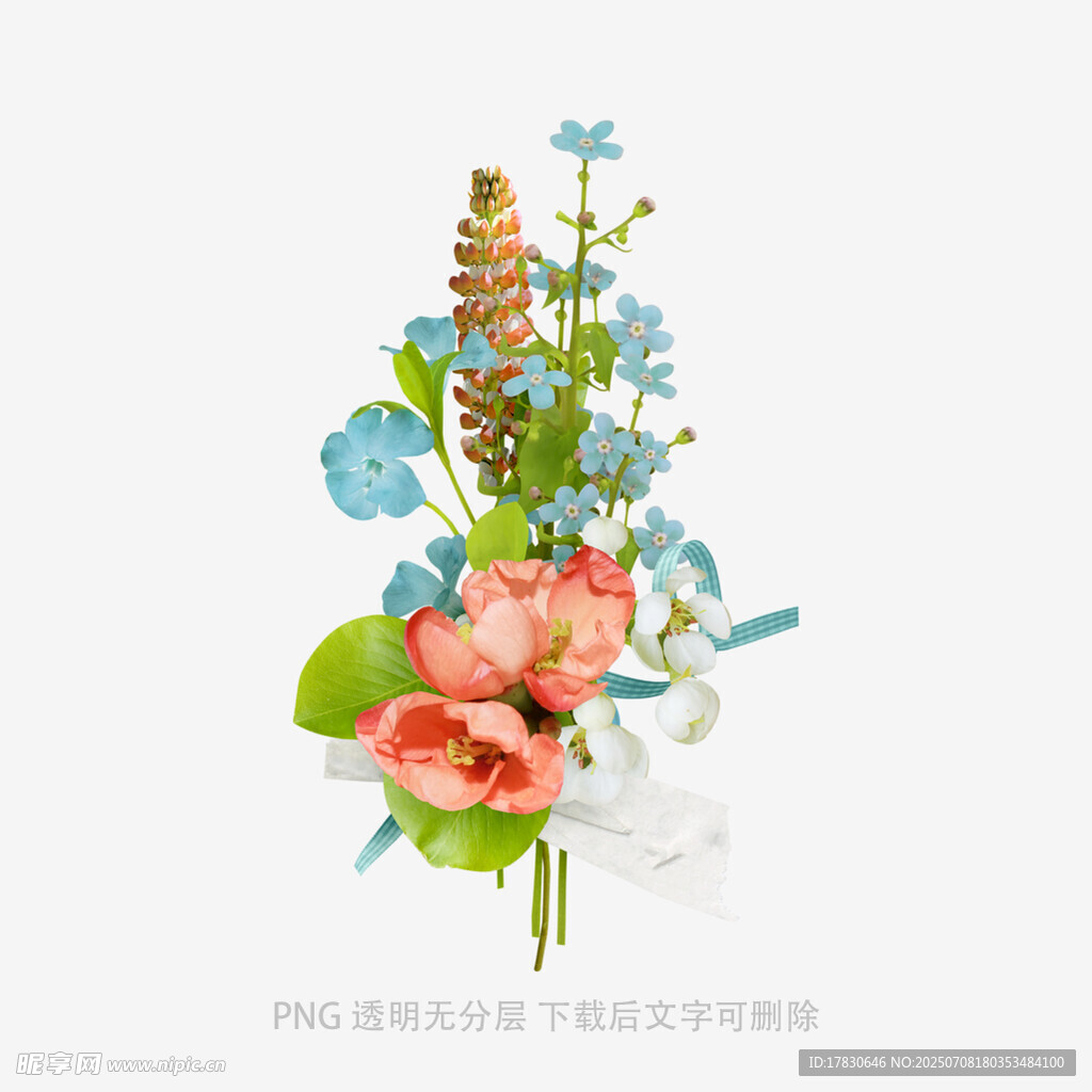 多彩花卉胸花