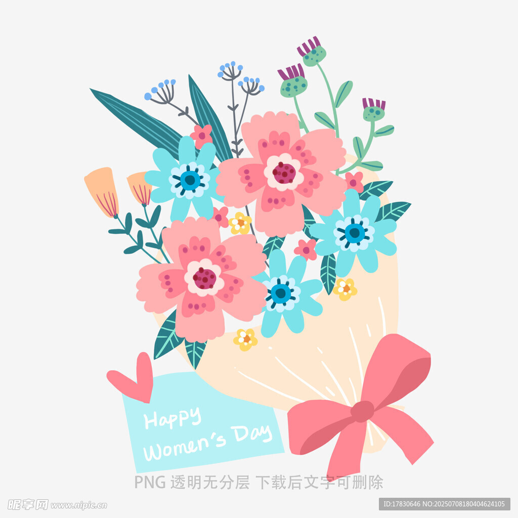母亲节花束插画