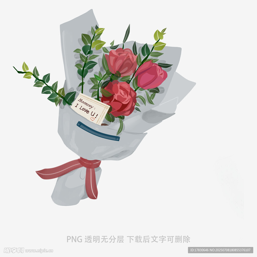 娇艳红玫瑰鲜花花束