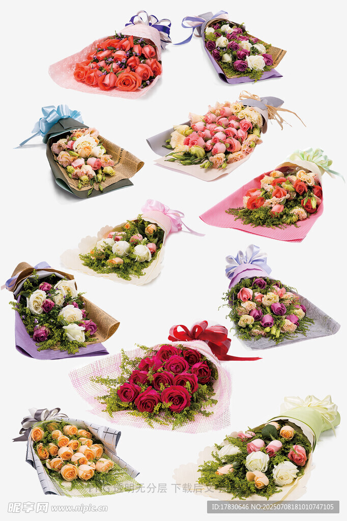 多彩鲜花组合展示