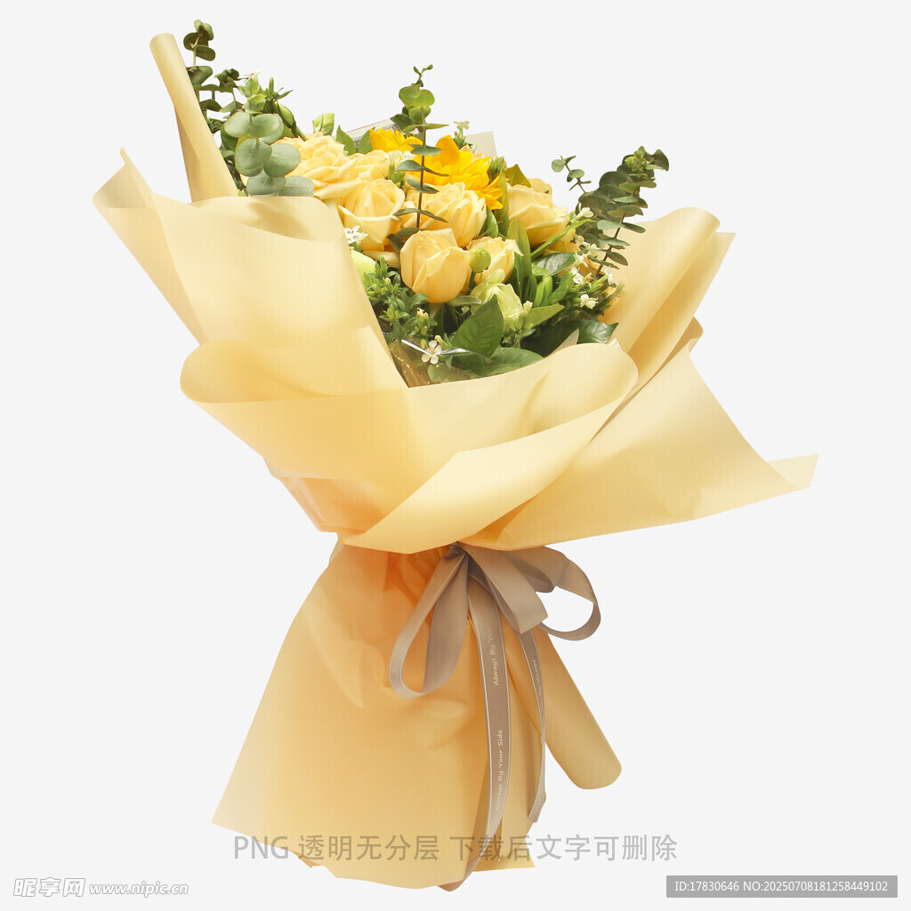 黄色系精美花束