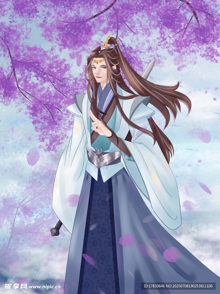 古风仙侠女子优雅伫立