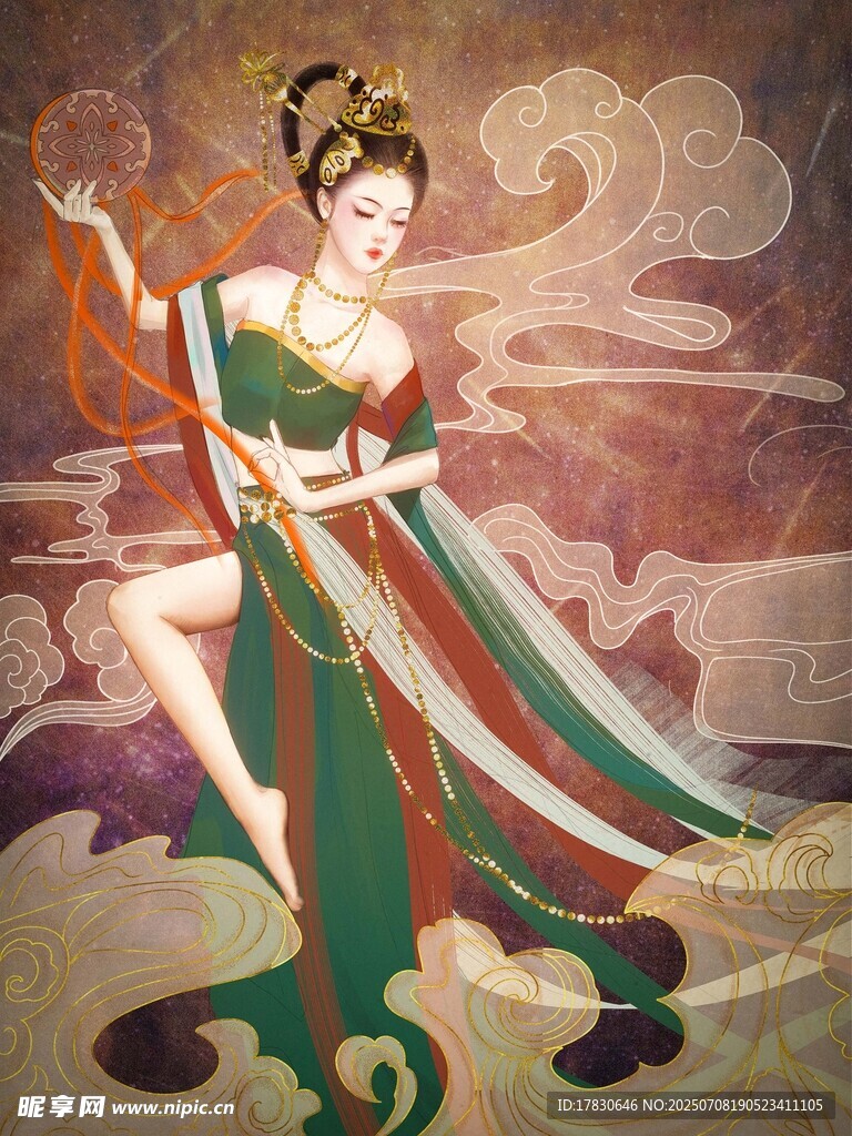 敦煌飞天神女形象
