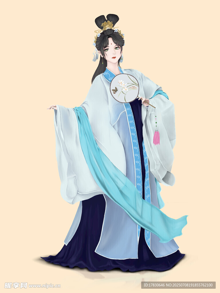 古典汉服女子优雅造型