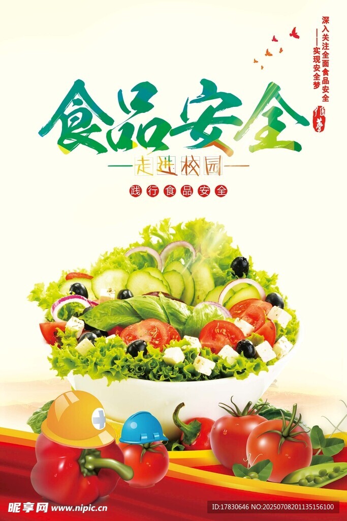 新鲜多彩的安全蔬菜拼盘