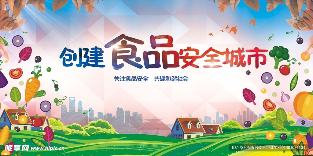 创建食品安全城市宣传图