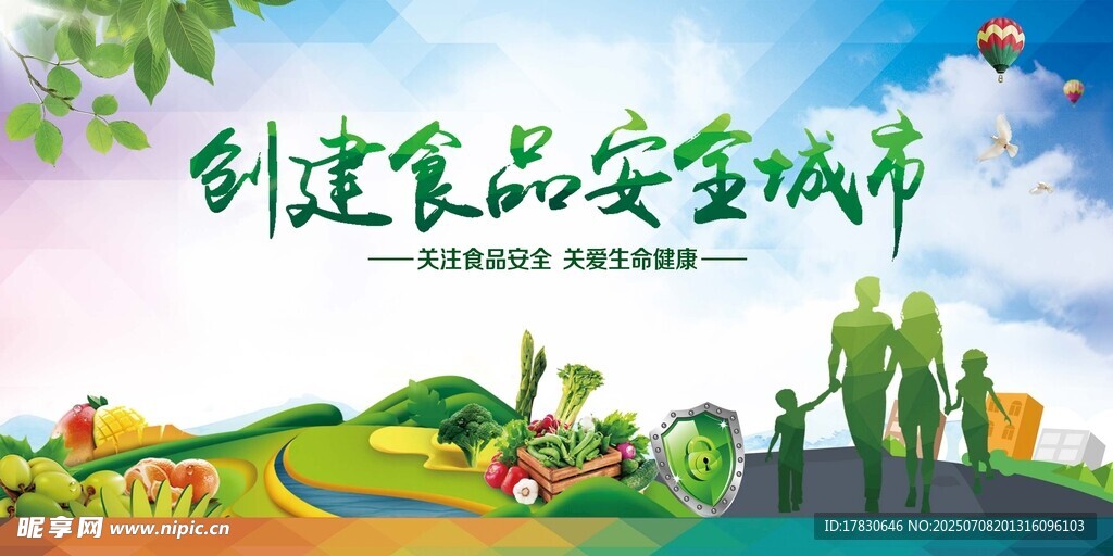 创建食品安全城市宣传图