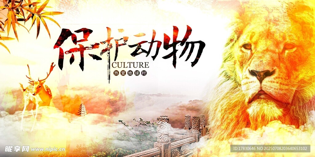 保护动物宣传海报